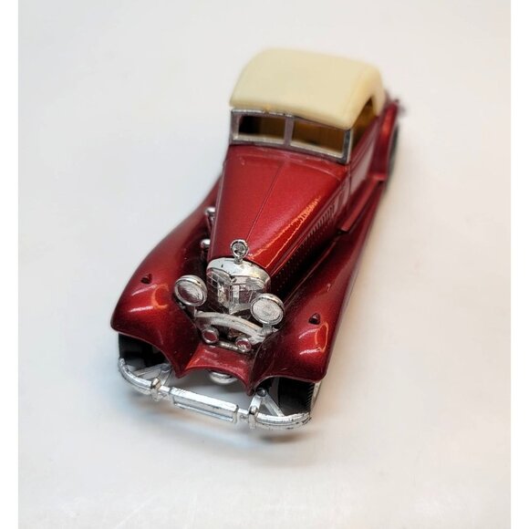 Yatming Mercedes 540K Cabriolet Metallic Red Cream Convertible Car JR331 - Picture 4 of 16